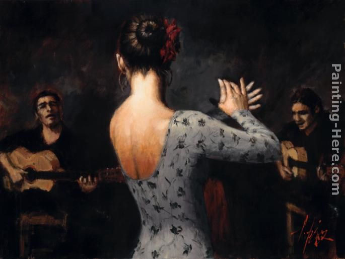 Tablao Flamenco Dancer painting - Fabian Perez Tablao Flamenco Dancer art painting